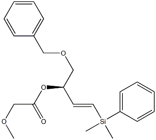 Methoxyacetic acid [(R,E)-1-(phenyldimethylsilyl)-4-(benzyloxy)-1-buten-3-yl] ester Struktur