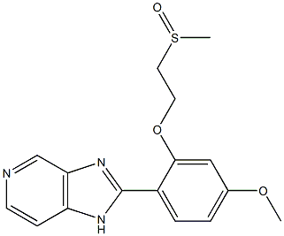 2-[4-Methoxy-2-[2-(methylsulfinyl)ethoxy]phenyl]-1H-imidazo[4,5-c]pyridine Struktur