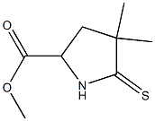 4,4-Dimethyl-5-thioxopyrrolidine-2-carboxylic acid methyl ester Struktur