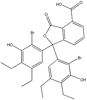 1,1-Bis(6-bromo-3,4-diethyl-5-hydroxyphenyl)-1,3-dihydro-3-oxoisobenzofuran-4-carboxylic acid Struktur