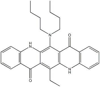 6-(Dibutylamino)-13-ethyl-5,12-dihydroquino[2,3-b]acridine-7,14-dione Struktur