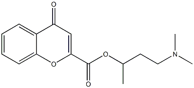 4-Oxo-4H-1-benzopyran-2-carboxylic acid [1-methyl-3-(dimethylamino)propyl] ester Struktur