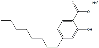 4-Octyl-2-hydroxybenzoic acid sodium salt Struktur