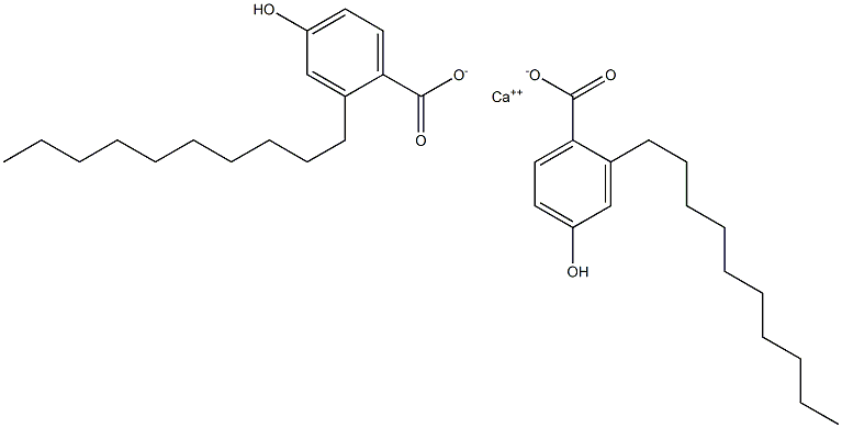 Bis(2-decyl-4-hydroxybenzoic acid)calcium salt Struktur