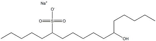 12-Hydroxyheptadecane-6-sulfonic acid sodium salt Struktur