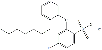 5-Hydroxy-2'-heptyl[oxybisbenzene]-2-sulfonic acid potassium salt Struktur