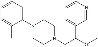 1-[2-Methoxy-2-(3-pyridyl)ethyl]-4-(o-tolyl)piperazine Struktur