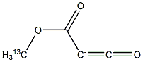 2-Methoxy(13C)carbonyl-2-oxoethan-1-ide Struktur