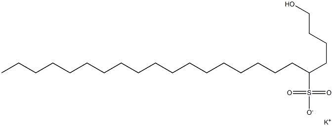 1-Hydroxytricosane-5-sulfonic acid potassium salt Struktur