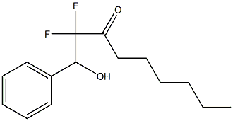 1-Hydroxy-1-phenyl-2,2-difluoro-3-nonanone Struktur