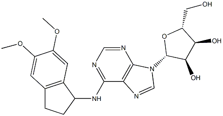 N-[[2,3-Dihydro-5,6-dimethoxy-1H-inden]-1-yl]adenosine Struktur