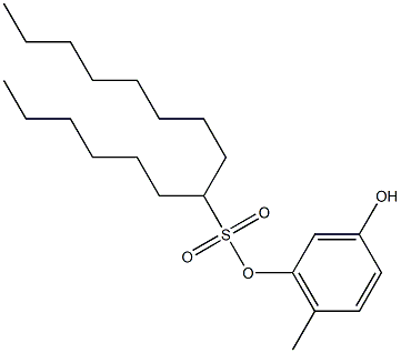 7-Pentadecanesulfonic acid 3-hydroxy-6-methylphenyl ester Struktur