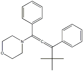 4-(1,3-Diphenyl-4,4-dimethyl-1,2-pentadienyl)morpholine Struktur