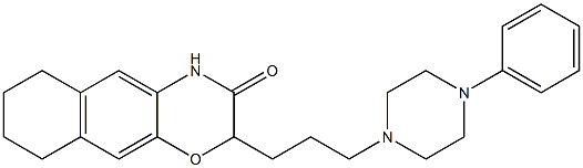 2-[3-[4-(Phenyl)piperazin-1-yl]propyl]-6,7,8,9-tetrahydro-2H-naphth[2,3-b][1,4]oxazin-3(4H)-one Struktur