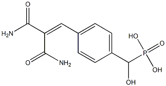 Hydroxy[4-(2,2-dicarbamoylethenyl)phenyl]methylphosphonic acid Struktur