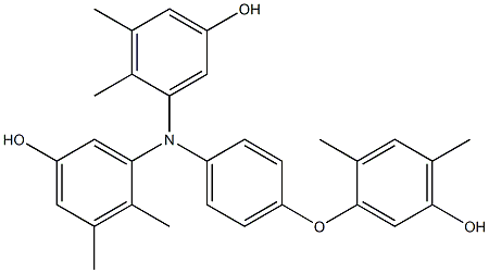 N,N-Bis(5-hydroxy-2,3-dimethylphenyl)-4-(5-hydroxy-2,4-dimethylphenoxy)benzenamine Struktur