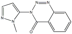 1-Methyl-5-[(3,4-dihydro-4-oxo-1,2,3-benzotriazin)-3-yl]-1H-pyrazole Struktur