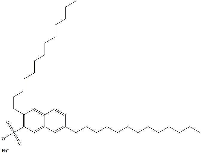 3,7-Ditridecyl-2-naphthalenesulfonic acid sodium salt Struktur