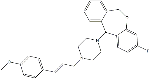 3-Fluoro-11-[4-[(E)-3-(4-methoxyphenyl)-2-propenyl]-1-piperazinyl]-6,11-dihydrodibenz[b,e]oxepin Struktur