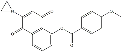 2-(1-Aziridinyl)-5-(4-methoxybenzoyloxy)-1,4-naphthoquinone Struktur