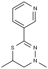 5,6-Dihydro-4,6-dimethyl-2-(3-pyridyl)-4H-1,3,4-thiadiazine Struktur