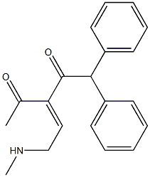 3-(2-Methylaminoethylidene)-1,1-diphenylpentane-2,4-dione Struktur