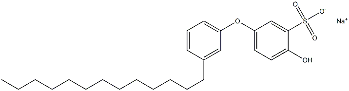 4-Hydroxy-3'-tridecyl[oxybisbenzene]-3-sulfonic acid sodium salt Struktur