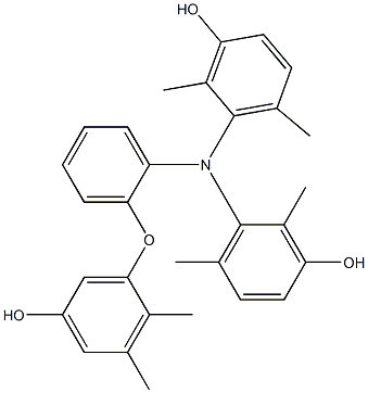 N,N-Bis(3-hydroxy-2,6-dimethylphenyl)-2-(5-hydroxy-2,3-dimethylphenoxy)benzenamine Struktur