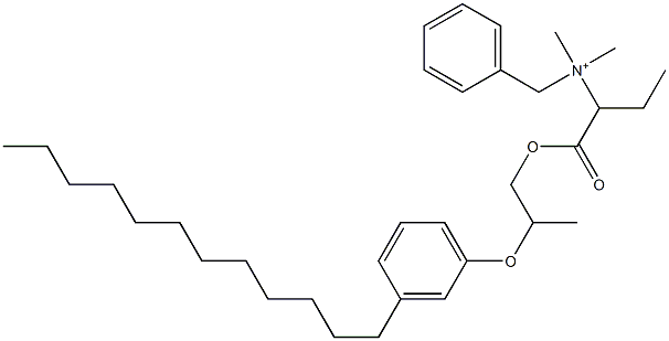 N,N-Dimethyl-N-benzyl-N-[1-[[2-(3-dodecylphenyloxy)propyl]oxycarbonyl]propyl]aminium Struktur