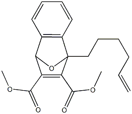 1,4-Dihydro-1-(5-hexenyl)-1,4-epoxynaphthalene-2,3-dicarboxylic acid dimethyl ester Struktur