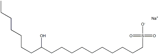 11-Hydroxyoctadecane-1-sulfonic acid sodium salt Struktur