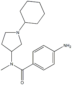 4-Amino-N-(1-cyclohexylpyrrolidin-3-yl)-N-methylbenzamide Struktur