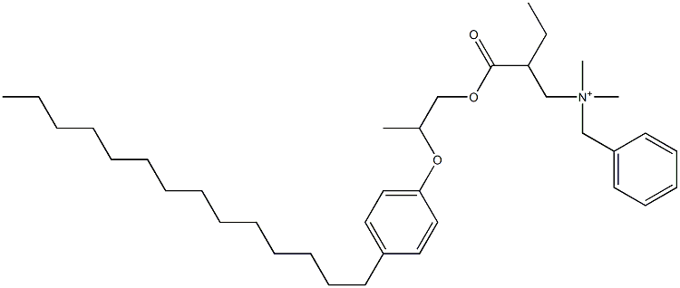 N,N-Dimethyl-N-benzyl-N-[2-[[2-(4-tetradecylphenyloxy)propyl]oxycarbonyl]butyl]aminium Struktur