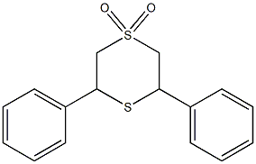 2,6-Diphenyl-1,4-dithiane 4,4-dioxide Struktur