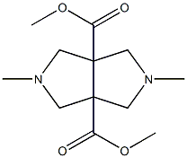 2,5-Dimethyl-1,2,3,3a,4,5,6,6a-octahydropyrrolo[3,4-c]pyrrole-3a,6a-dicarboxylic acid dimethyl ester Struktur