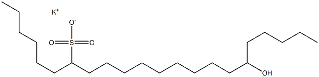 17-Hydroxydocosane-7-sulfonic acid potassium salt Struktur