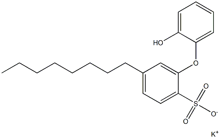 2'-Hydroxy-5-octyl[oxybisbenzene]-2-sulfonic acid potassium salt Struktur