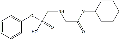 [(Phenylphosphonomethyl)amino]thioacetic acid S-cyclohexyl ester Struktur