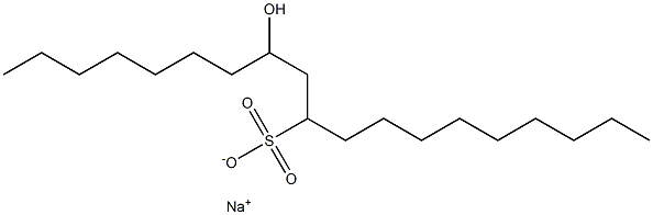 8-Hydroxynonadecane-10-sulfonic acid sodium salt Struktur