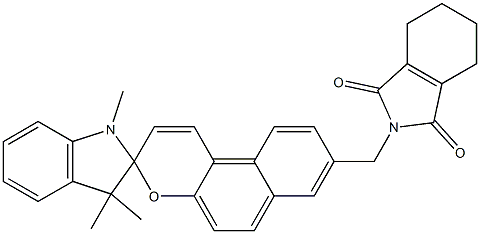 N-[[1',3',3'-Trimethylspiro[3H-naphtho[2,1-b]pyran-3,2'-indolin]-8-yl]methyl]-3,4,5,6-tetrahydrophthalimide Struktur