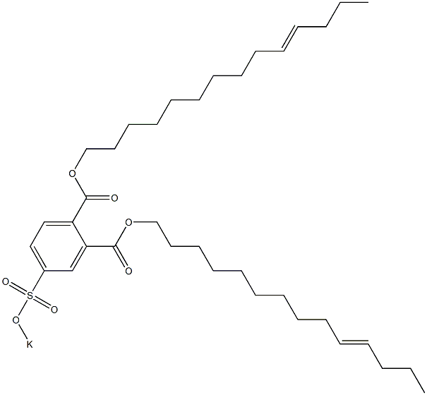 4-(Potassiosulfo)phthalic acid di(10-tetradecenyl) ester Struktur