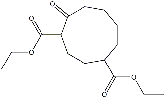 5-Oxocyclononane-1,4-dicarboxylic acid diethyl ester Struktur