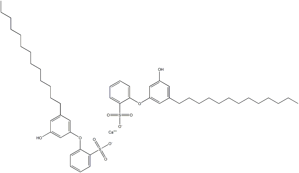 Bis(3'-hydroxy-5'-tridecyl[oxybisbenzene]-2-sulfonic acid)calcium salt Struktur