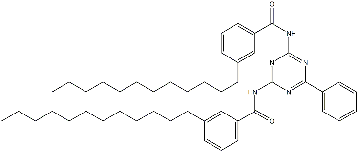 N,N'-(6-Phenyl-1,3,5-triazine-2,4-diyl)bis(3-dodecylbenzamide) Struktur