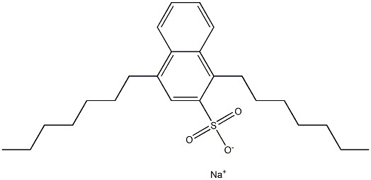 1,4-Diheptyl-2-naphthalenesulfonic acid sodium salt Struktur