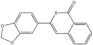 3-(1,3-Benzodioxol-5-yl)-1H-2-benzothiopyran-1-one Struktur