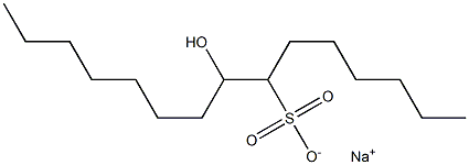 8-Hydroxypentadecane-7-sulfonic acid sodium salt Struktur