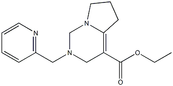 2-(2-Pyridinylmethyl)-1,2,3,5,6,7-hexahydropyrrolo[1,2-c]pyrimidine-4-carboxylic acid ethyl ester Struktur