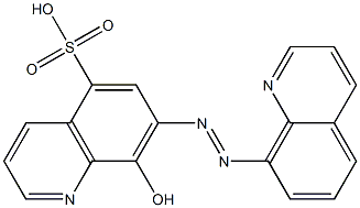 8-Hydroxy-7-(8-quinolylazo)-5-quinolinesulfonic acid Struktur