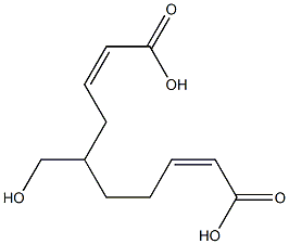 Bisisocrotonic acid 1-hydroxymethyl-1,2-ethanediyl ester Struktur